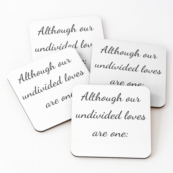 Item preview, "Although our undivided loves are one:" - handwriting black designed and sold by ariksworld.
