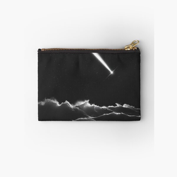 Item preview, Dramatic Comet Over Turbulent Ocean Waves Black and White designed and sold by EllDAV777.