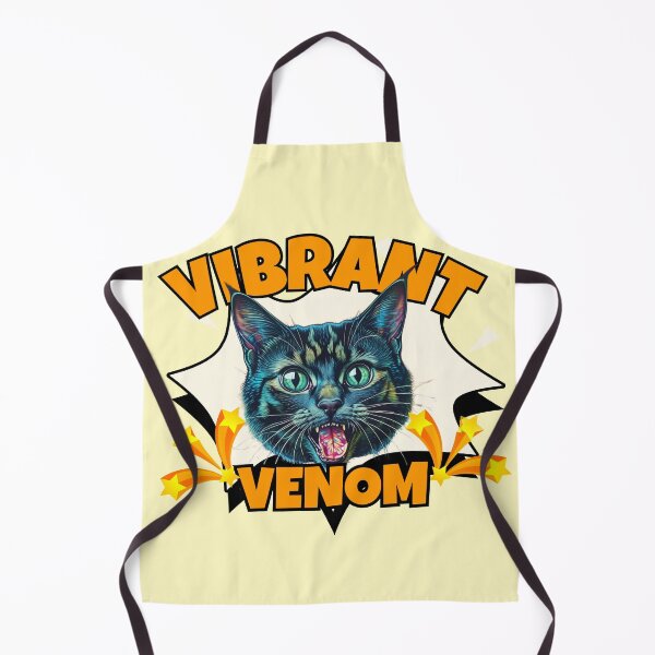Item preview, Vibrant Venom Retro Hissing Cat Graphic designed and sold by SilverSeaBKK.