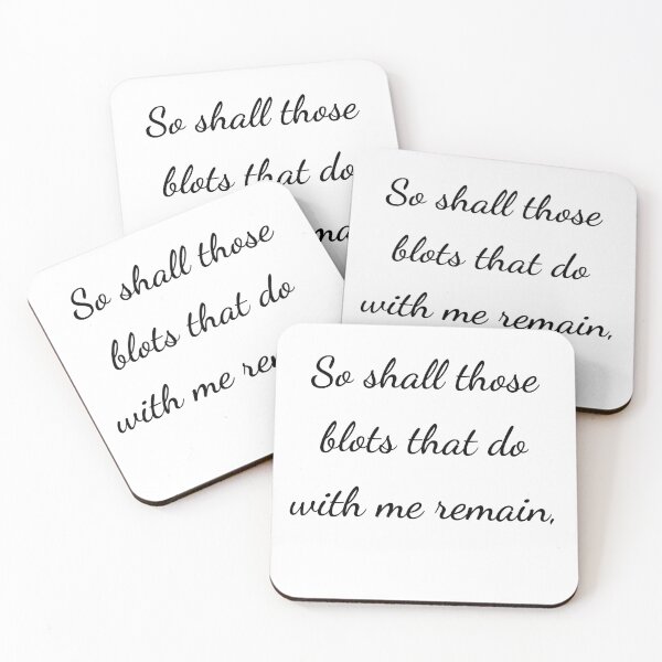 Item preview, "So shall those blots that do with me remain," - handwriting black designed and sold by ariksworld.