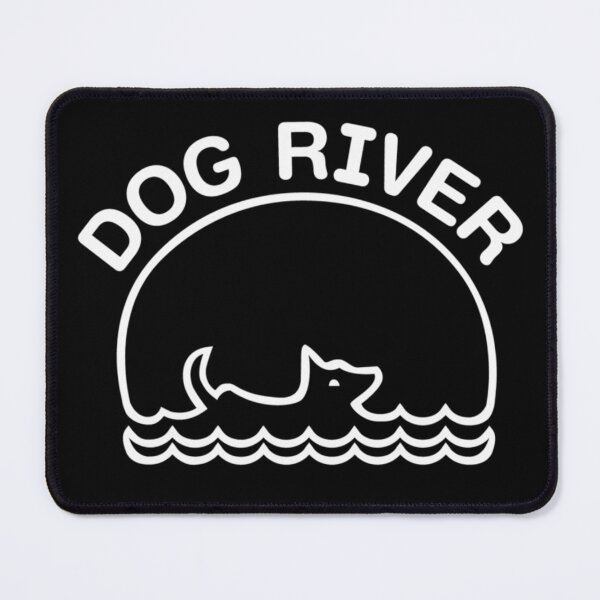 Item preview, Dog River Cute Minimalist Swimming Puppy Sunset Wave Vector Line Art designed and sold by FloroFablem.