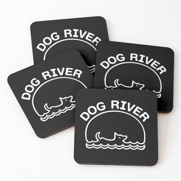 Item preview, Dog River Cute Minimalist Swimming Puppy Sunset Wave Vector Line Art designed and sold by FloroFablem.