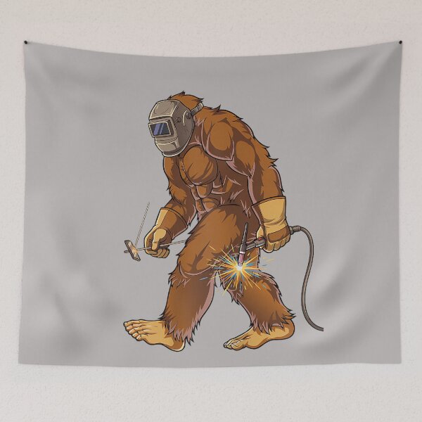 Item preview, Bigfoot Welder Sasquatch Welding Mythical Metalworker designed and sold by GreggRoss.