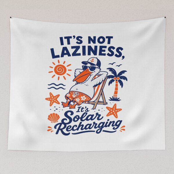 Item preview, Its Not Laziness Its Solar Recharging Funny Summer Pelican Beach Vacation designed and sold by FloroFablem.