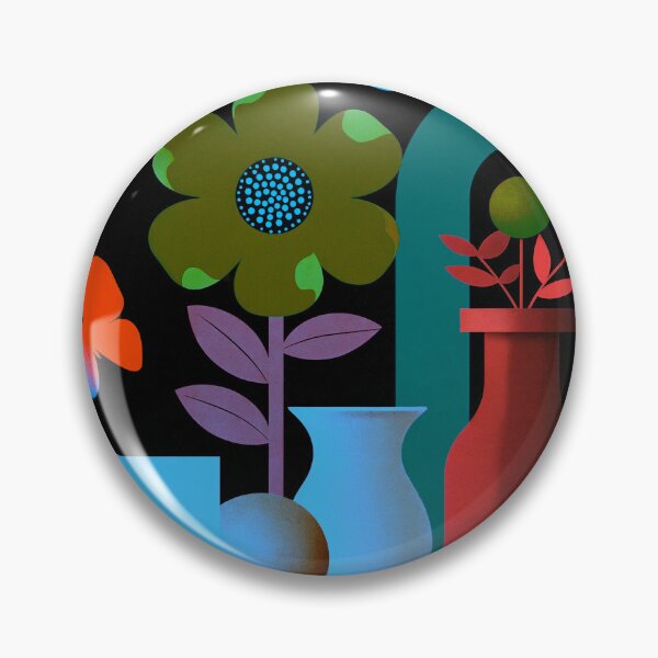 Item preview, Midnight Neon Garden | Retro Futuristic Floral Art designed and sold by joycrysstudio.