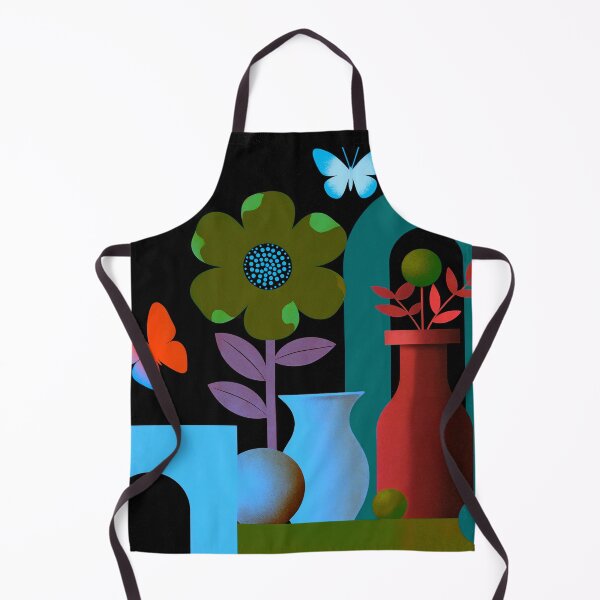 Item preview, Midnight Neon Garden | Retro Futuristic Floral Art designed and sold by joycrysstudio.