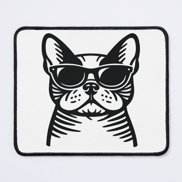 Item preview, Cool French Bulldog with Black Sunglasses Art - Cute Dog Illustration designed and sold by myforestfog.