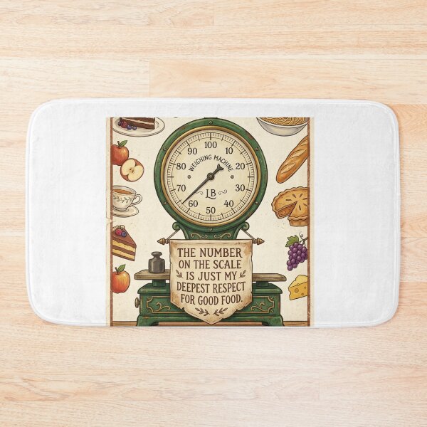 Item preview, Vintage Weighing Scale Funny Food Respect Quote designed and sold by TaiwanMemory.
