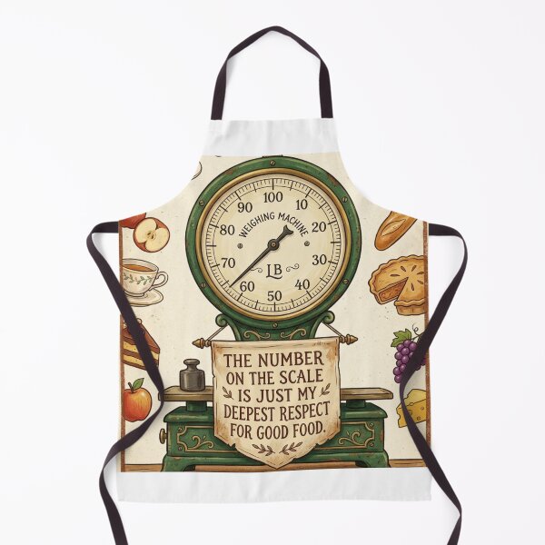 Item preview, Vintage Weighing Scale Funny Food Respect Quote designed and sold by TaiwanMemory.