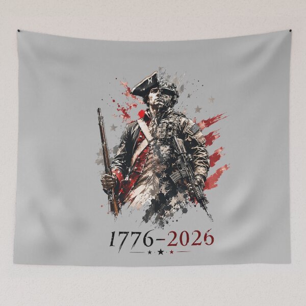 Item preview, 1776-2026 Patriotic Soldier 250th Anniversary 4th July designed and sold by mjohnson9.