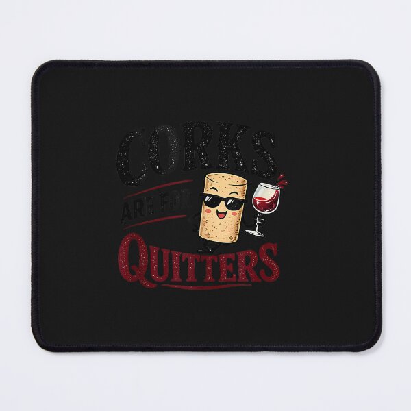 Item preview, Corks are for Quitters Funny Cork Cartoon Wine Drinking Tank Top designed and sold by FrankIsabel.