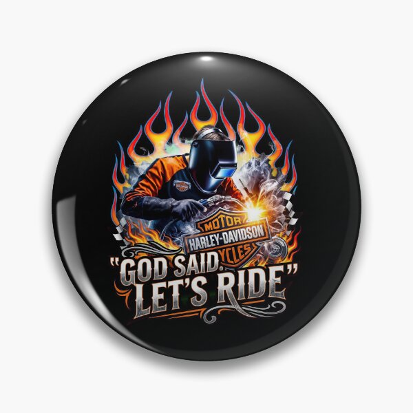 Item preview, God Said Lets Ride Harley Davidson Retro Motorcycle Design designed and sold by enzoade.