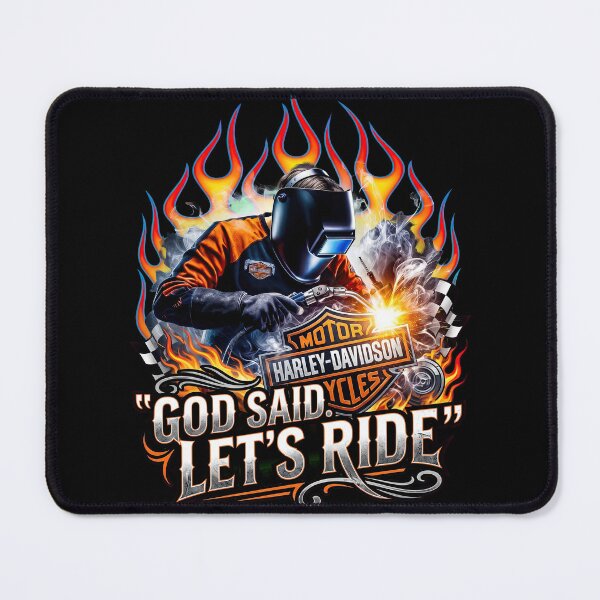 Item preview, God Said Lets Ride Harley Davidson Retro Motorcycle Design designed and sold by enzoade.