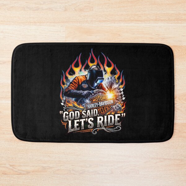 Item preview, God Said Lets Ride Harley Davidson Retro Motorcycle Design designed and sold by enzoade.