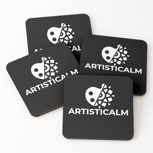 Item preview, Artisticalm - Minimal Mindfulness Art Logo White designed and sold by Esoniana Design.