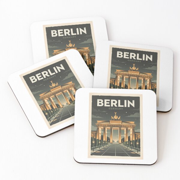 Item preview, Berlin Germany Vintage Travel Poster designed and sold by Ar0undTheW0rld.