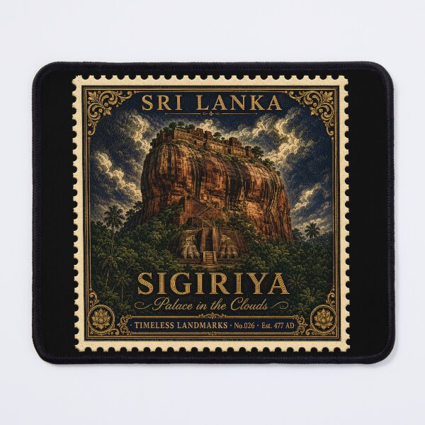 Item preview, Sigiriya Sri Lanka — Vintage Landmark Wall Art — Ancient Rock Fortress — Gift for History Lover designed and sold by Martin's_Design.