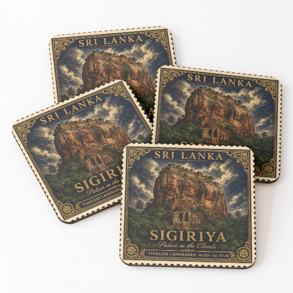 Item preview, Sigiriya Sri Lanka — Vintage Landmark Wall Art — Ancient Rock Fortress — Gift for History Lover designed and sold by Martin's_Design.