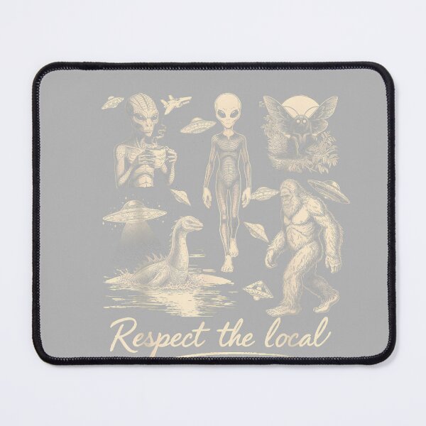 Item preview, Bigfoot Wendigo Cryptid UFO Hunting Alien Respect The Local designed and sold by GreggRoss.