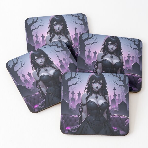 Item preview, Hot Halloween Anime Goth Girl Waifu 203 designed and sold by Your New Fixation.