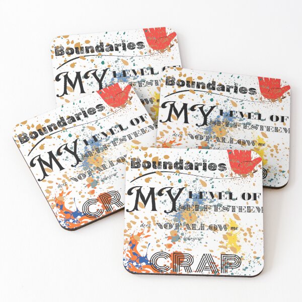 Item preview, Boundaries My Level Of Self Esteem Quote designed and sold by GraphixByHub.