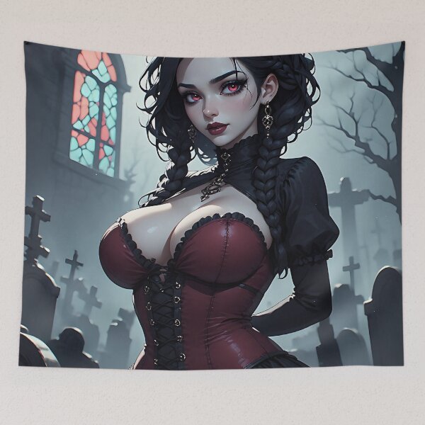 Item preview, Hot Halloween Anime Goth Girl Waifu 205 designed and sold by Your New Fixation.