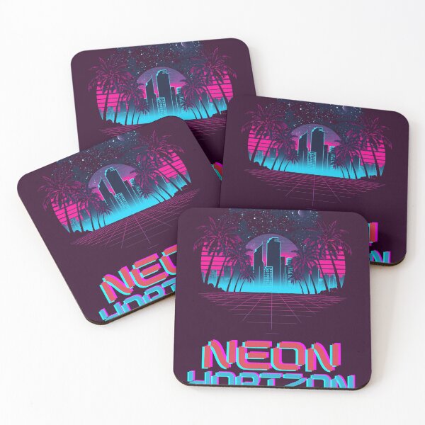 Item preview, Neon Horizon T-shirt for women and man loving retro synthwave designed and sold by Lopez-Design.