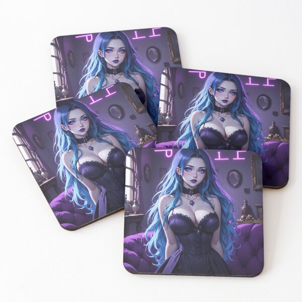 Item preview, Hot Halloween Anime Goth Girl Waifu 207 designed and sold by Your New Fixation.