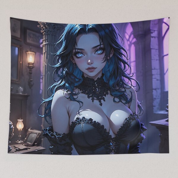 Item preview, Hot Halloween Anime Goth Girl Waifu 208 designed and sold by Your New Fixation.