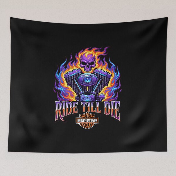 Item preview, Ride Till Die Harley Davidson Bold Motorcycle Lifestyle Artwork designed and sold by enzoade.