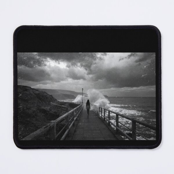Item preview, Walking into the Storm - Ocean Lover Black and White Fine Art designed and sold by islam gamal.