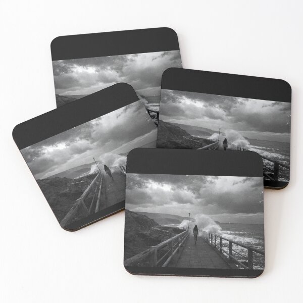 Item preview, Walking into the Storm - Ocean Lover Black and White Fine Art designed and sold by islam gamal.