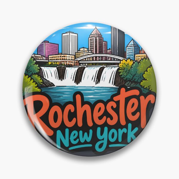 Item preview, Rochester New York Cute Skyline Retro Cityscape  designed and sold by HowToCanadian.