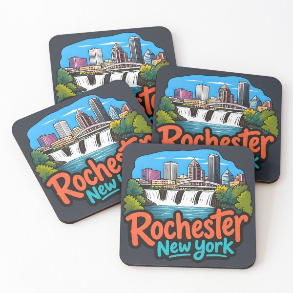 Item preview, Rochester New York Cute Skyline Retro Cityscape  designed and sold by HowToCanadian.
