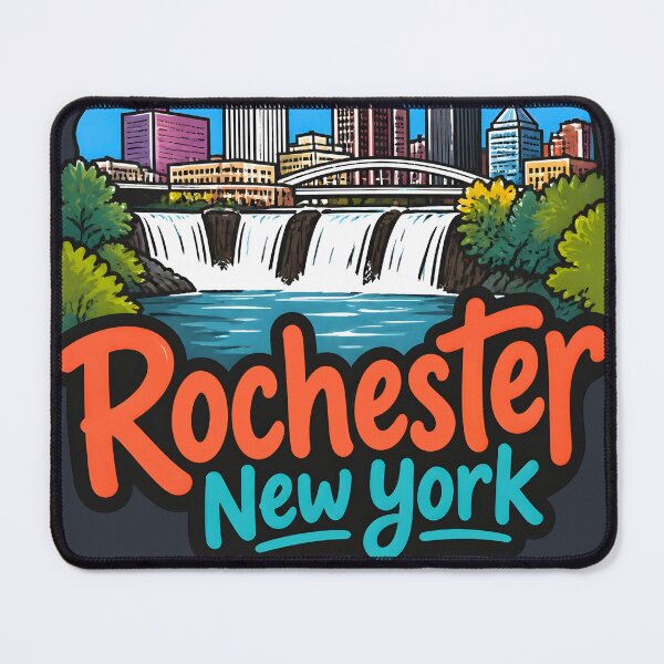 Item preview, Rochester New York Cute Skyline Retro Cityscape designed and sold by HowToCanadian.