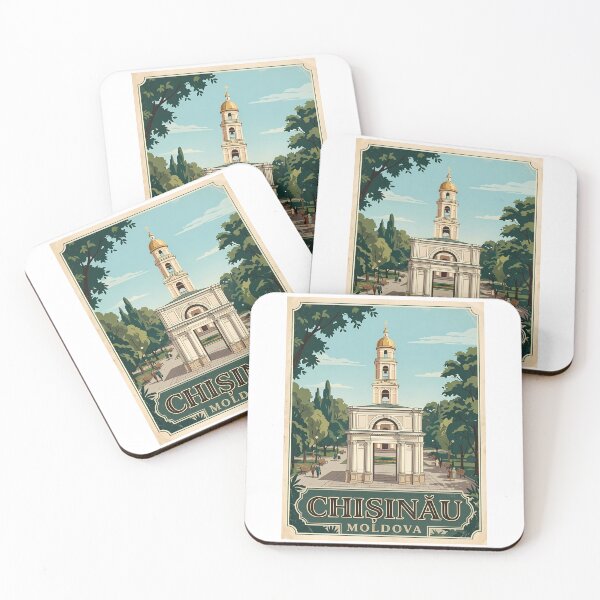Item preview, Chisinau Moldova Vintage Travel Poster designed and sold by Ar0undTheW0rld.