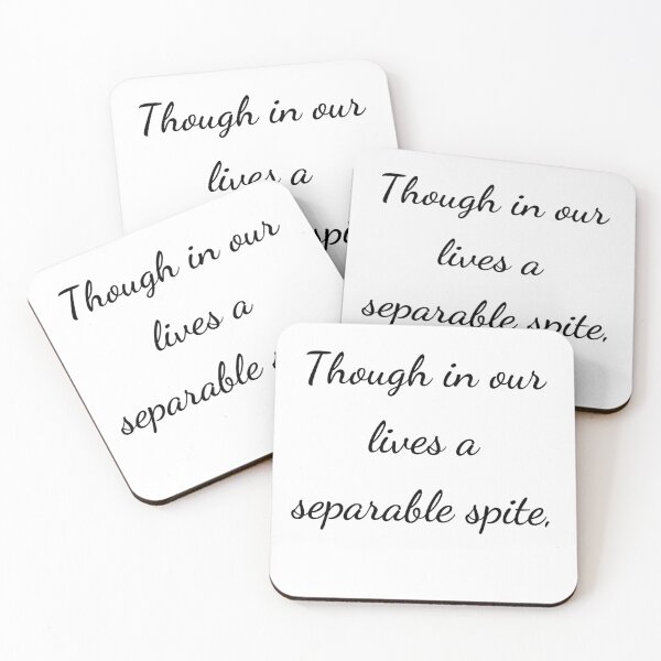 Item preview, "Though in our lives a separable spite," - handwriting black designed and sold by ariksworld.