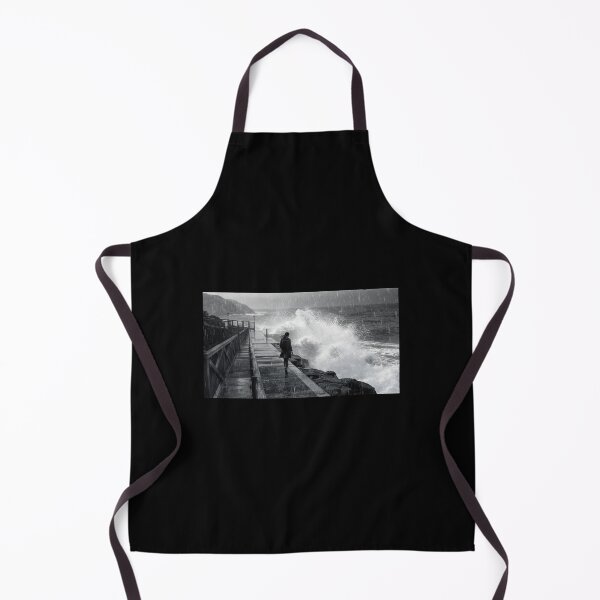 Item preview, The Ocean Calling - Deep Sea Diver Stormy Coast Black and White Art designed and sold by islam gamal.