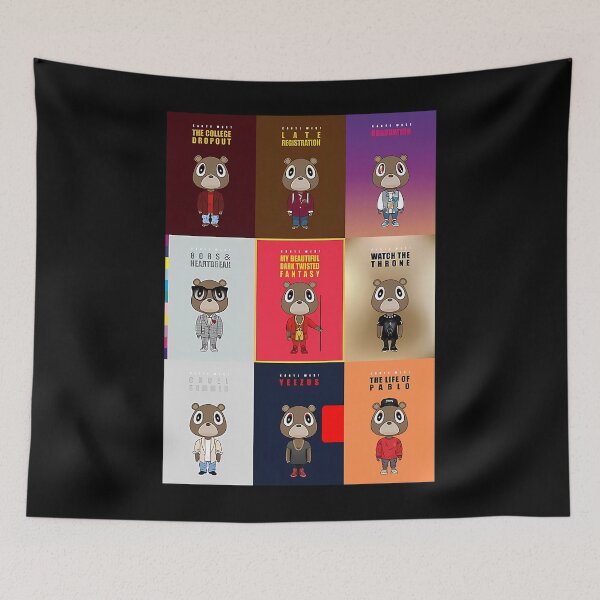 Item preview, Kanyesss Character Album Poster designed and sold by LooneySkins.