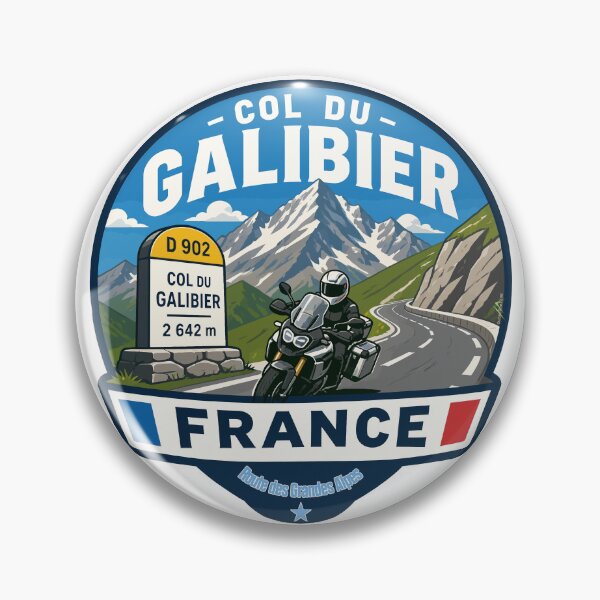 Item preview, Col du Galibier France Route des Grandes Alpes Motorcycle Sticker TShirt 07 designed and sold by OuterShellUK.