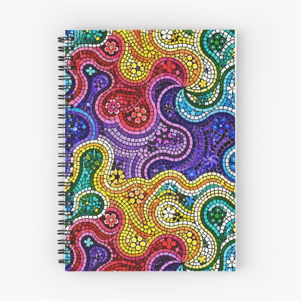 Item preview, Colorful Gaudi Mosaic Pattern - Barcelona Rainbow Tile Art designed and sold by FlatInkStudio.