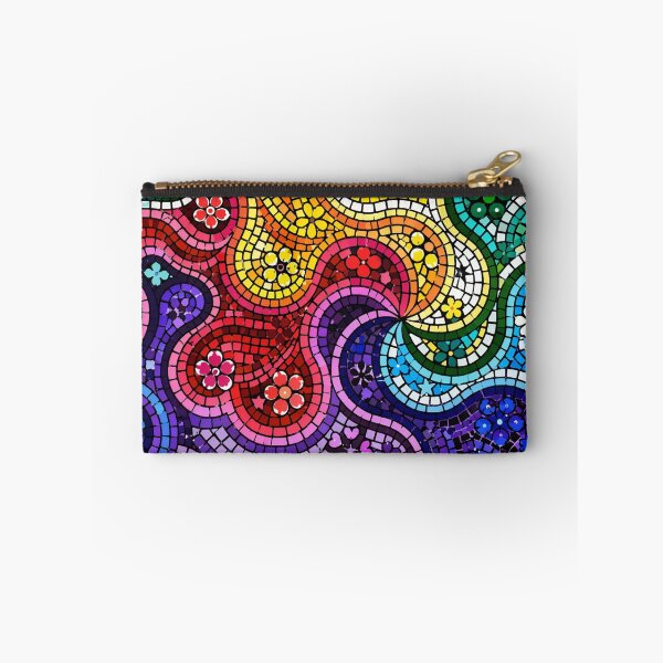 Item preview, Colorful Gaudi Mosaic Pattern - Barcelona Rainbow Tile Art designed and sold by FlatInkStudio.