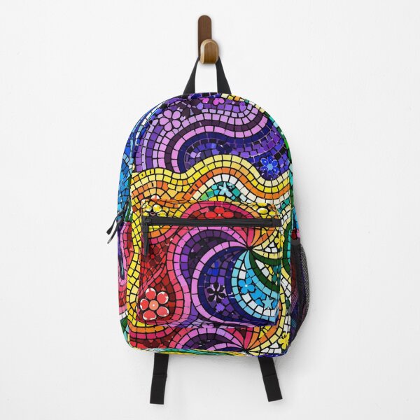 Item preview, Colorful Gaudi Mosaic Pattern - Barcelona Rainbow Tile Art designed and sold by FlatInkStudio.