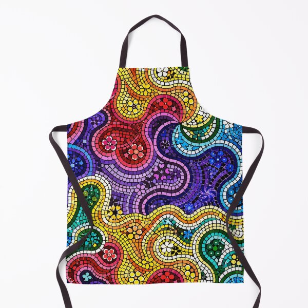 Item preview, Colorful Gaudi Mosaic Pattern - Barcelona Rainbow Tile Art designed and sold by FlatInkStudio.