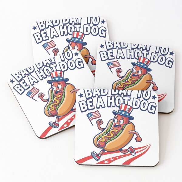 Item preview, Bad Bad Day to Be A Hot Dog 4th of July Independence Day T-Shirt designed and sold by Lopez-Design.