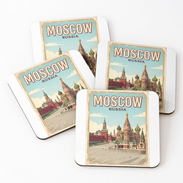 Item preview, Moscow Russia Vintage Travel Poster designed and sold by Ar0undTheW0rld.