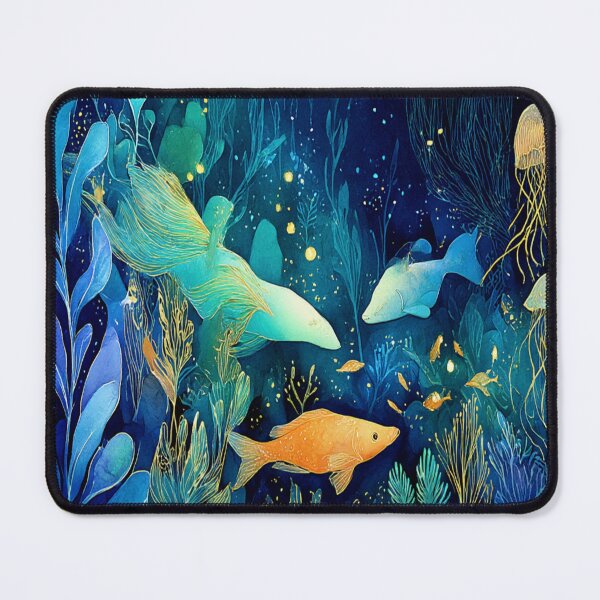 Item preview, Deep Sea Garden Watercolor Fantasy Art designed and sold by AtlantiqArt.