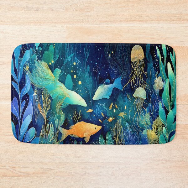 Item preview, Deep Sea Garden Watercolor Fantasy Art designed and sold by AtlantiqArt.