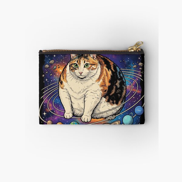 Item preview, The Gravitational Chonk Retro Space Cat Funny Meme designed and sold by Vermanartist.