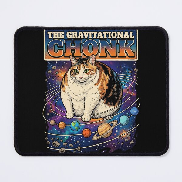 Item preview, The Gravitational Chonk Retro Space Cat Funny Meme designed and sold by Vermanartist.